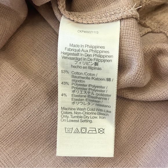 Madewell Texture & Thread Mini Flutter Sleeve Faux Wrap Dress in Warm Thistle Lg - Picture 6 of 6